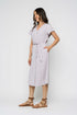 Melanie-Button Front Midi Dress